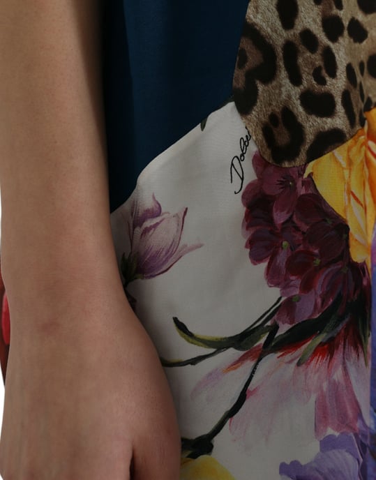 Camiseta de Seda Patchwork Multicolor - Image 6