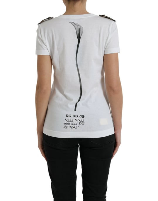 Camiseta de manga corta con cuello redondo floral - Image 3