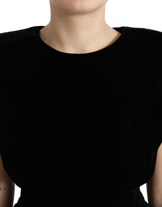 Top de hombros acolchados de terciopelo - Image 4