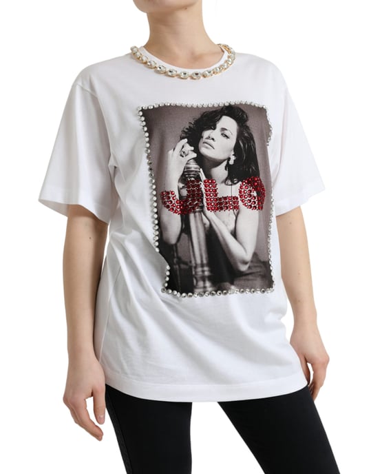 Camiseta de Jersey Decorada con Cristales de Jlo - Image 2