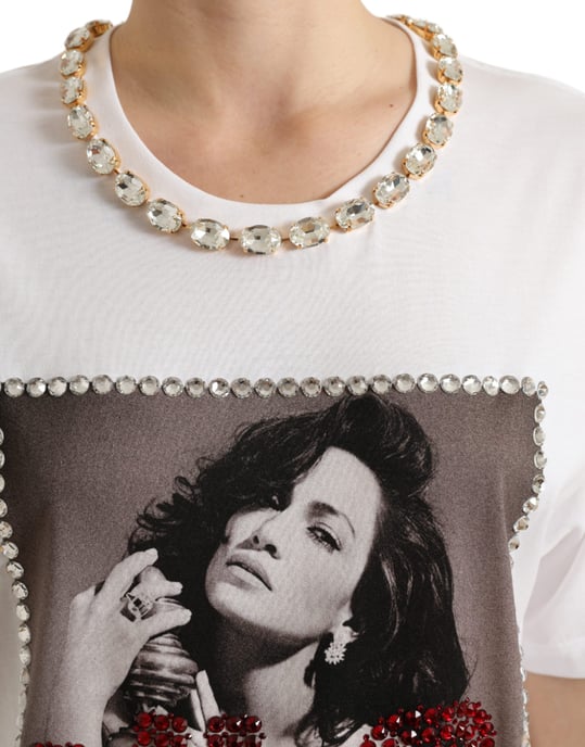 Camiseta de Jersey Decorada con Cristales de Jlo - Image 4