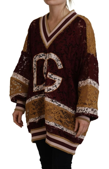 Sudadera de Encaje Ajuste Relajado Mangas Largas - Image 2