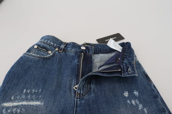Jeans de mezclilla desgastados con rotos - Image 4
