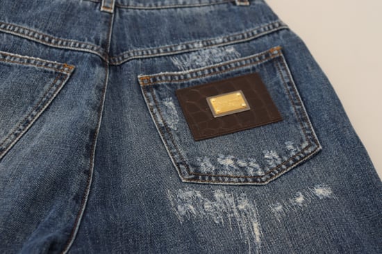 Jeans de mezclilla desgastados con rotos - Image 6