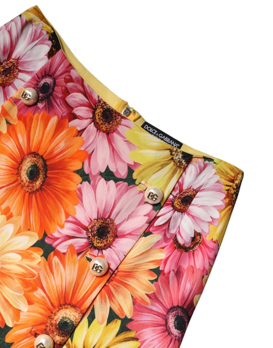 Falda Mini Floral con Detalle de Botones - Image 6