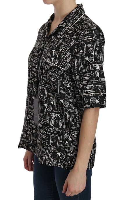 Camisa de Seda con Instrumentos Musicales Dolce Gabbana - Image 4