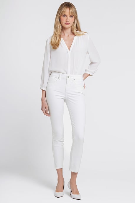 Jeans de Tobillo Alina Blanco Denim Premium | Blanco Óptico - Image 3