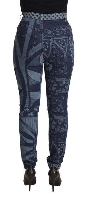 Jeans Ajustados Geométricos Florales Dolce Gabbana - Image 3