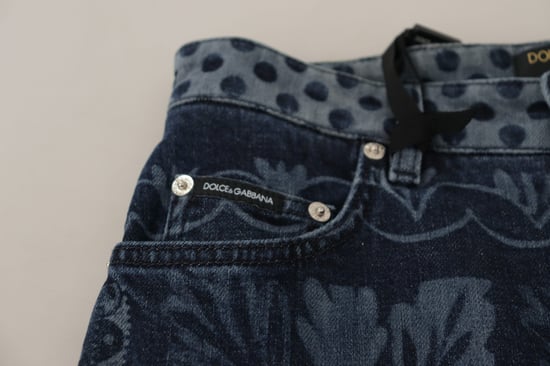 Jeans Ajustados Geométricos Florales Dolce Gabbana - Image 6
