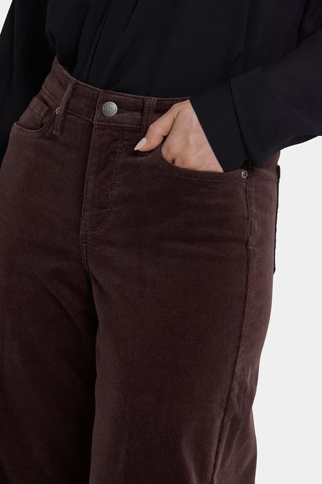 Teresa Wide Leg Corduroy Trouser | Bitter Chocolate - Image 4
