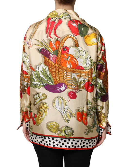 Camisa de Seda con Estampado de Verduras - Image 4
