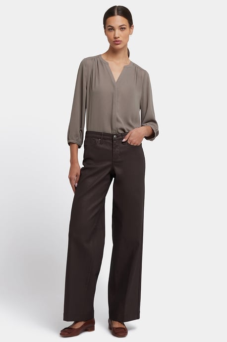 Jeans de Pierna Ancha Coated Teresa | Peppercorn Coated - Image 1