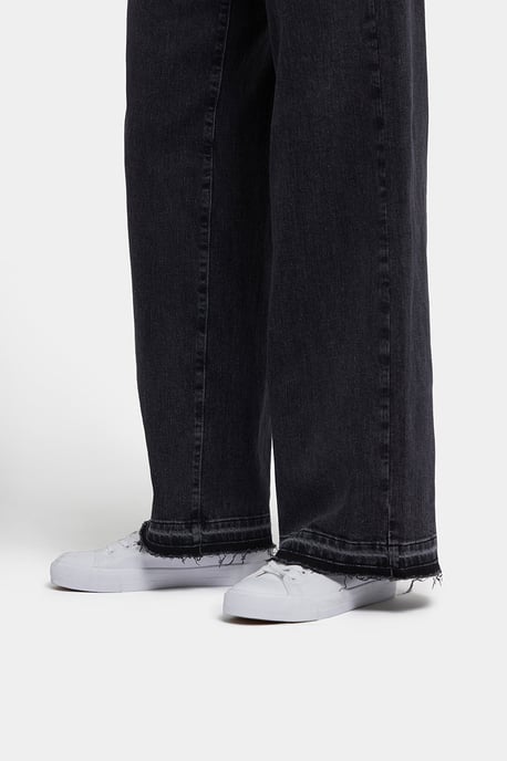 Jeans de Pierna Ancha Teresa | Piedra Pizarra - Image 3