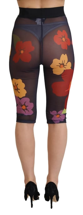 Leggings de Malla Floral Estilo Corto - Image 3