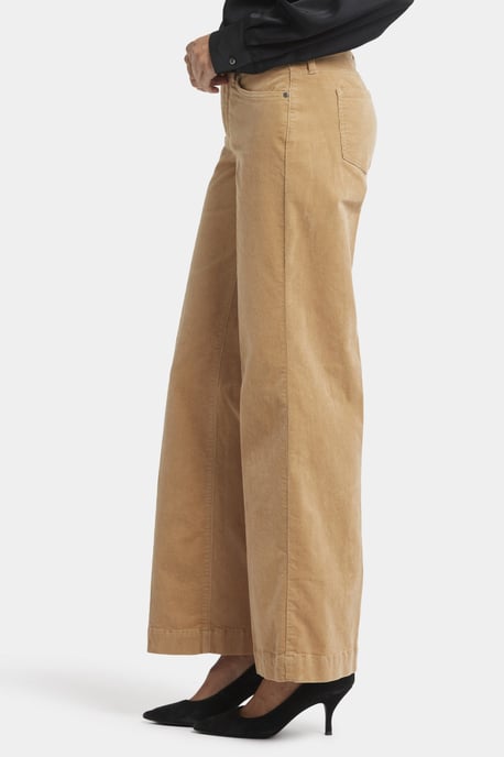 Pantalón de Pana de Pierna Ancha Teresa | Arena - Image 2