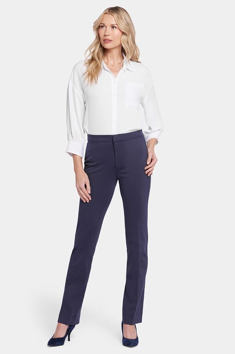 Pantalones Slim en Punto Ponte | Azul Oxford - Image 3