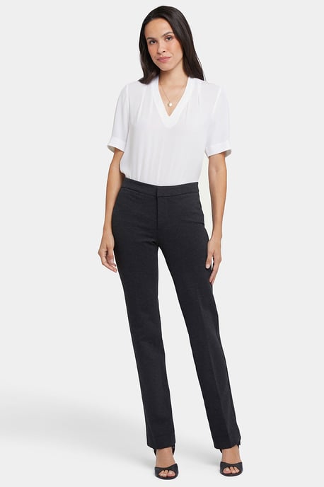 Pantalones Delgados en Punto Ponte | Gris Carbotéa - Image 3