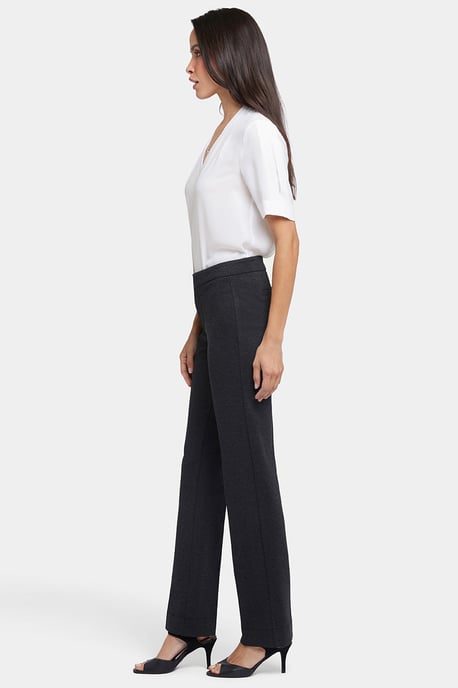 Pantalones Delgados en Punto Ponte | Gris Carbotéa - Image 4