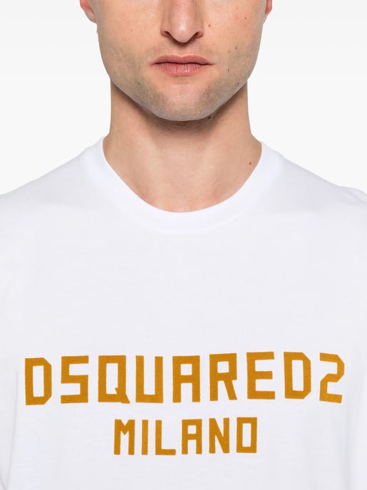 Camiseta con Logo Flocado en Blanco - Image 2