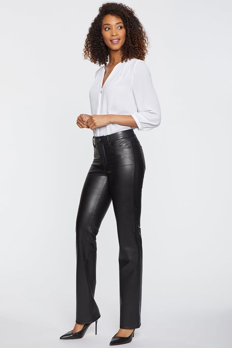 Pantalones Rectos Sculpt-Her™ de Polipiel Marilyn | Negros - Image 4