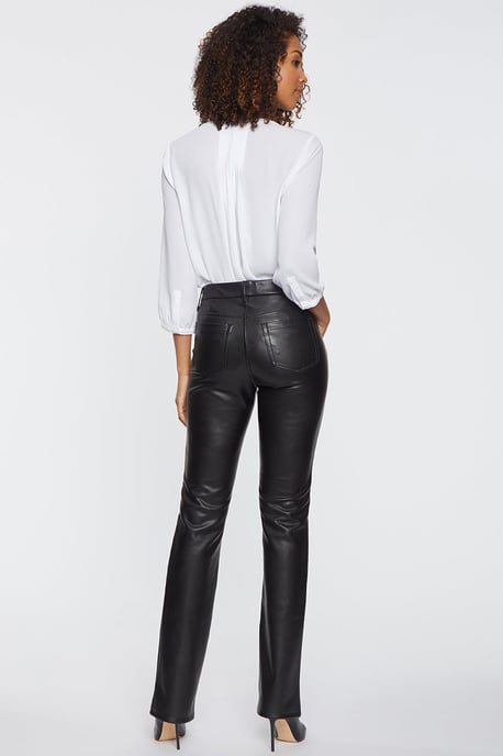 Pantalones Rectos Sculpt-Her™ de Polipiel Marilyn | Negros - Image 5