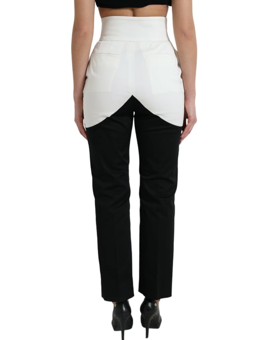 Pantalones Diseñadores Bicolor Ajustados con Cremallera - Image 3