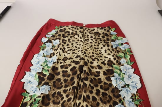 Pantalones de Imprenta de Leopardo con Panel Lateral Floral - Image 4