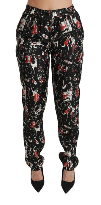 Pantalones de Seda Impresa Diseño Musical - Image 1