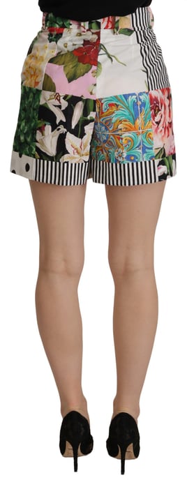 Pantalones Cortos de Cintura Alta con Estampado Floral - Image 3