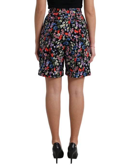 Pantalones Cortos de Cintura Alta con Estampado Floral - Image 3