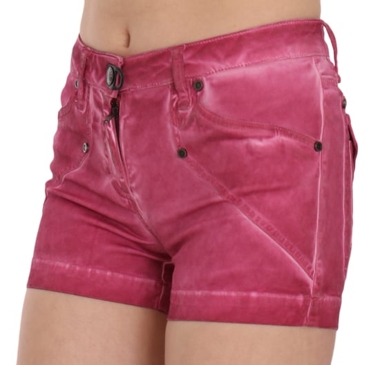 Plein Sud Pan70241 Pantalones Cortos de Mezclilla Rosa - Image 3