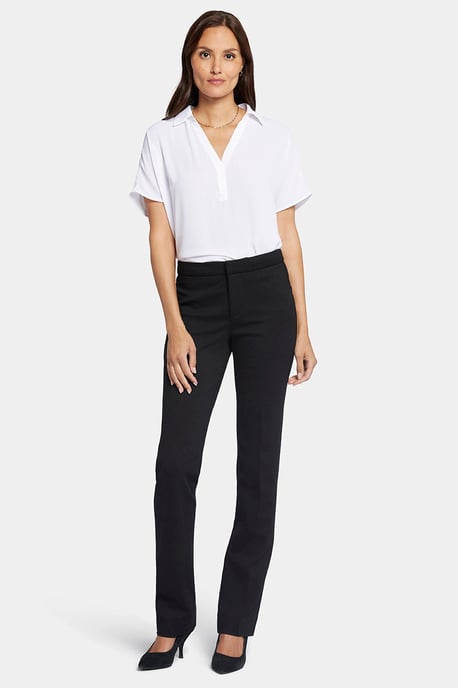 Pantalones Slim en Punto Ponte | Negro - Image 1