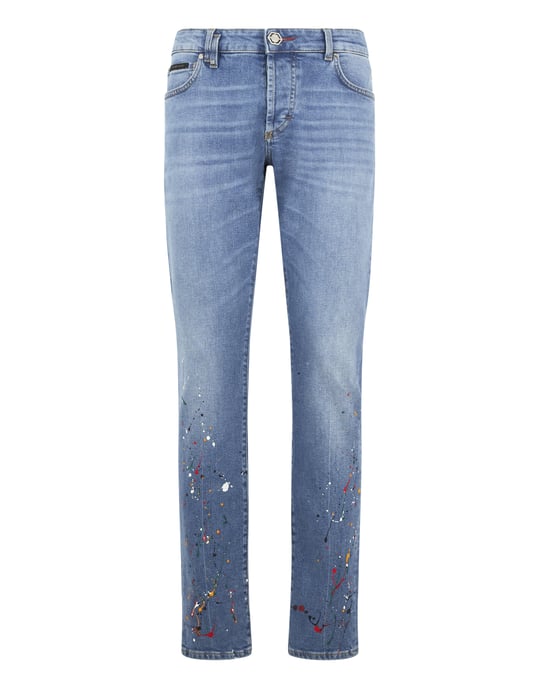 Super Straight Cut Jeans Paint - Image 1