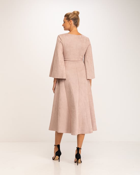 Vestido con cinturón bordado - Image 3