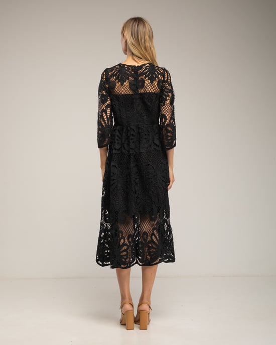 Vestido midi en encaje guipure - Image 3
