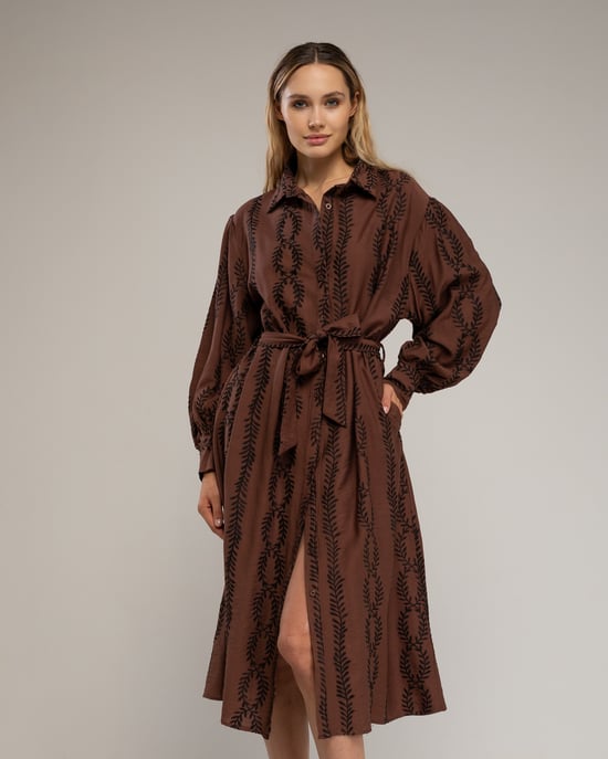 Vestido camisa con cinturón - Image 2