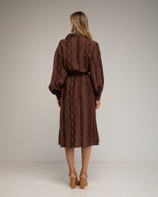 Vestido camisa con cinturón - Image 3