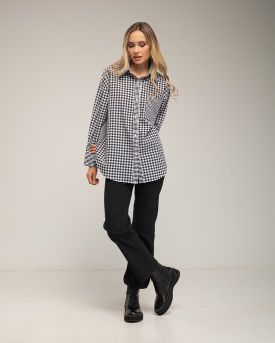 Camisa de cuadros vichy oversize - Image 4