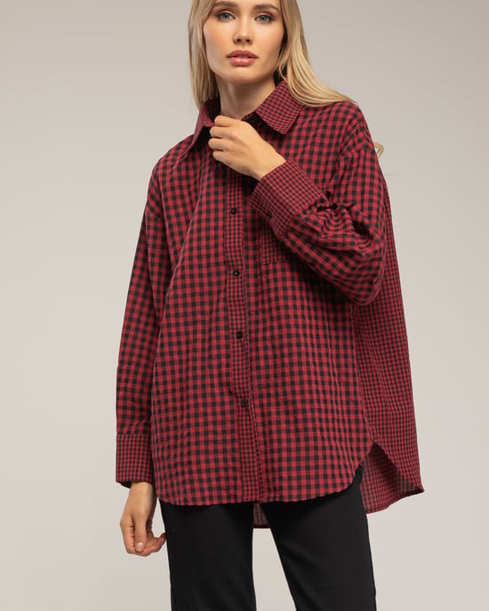 Camisa de cuadros vichy oversize - Image 3