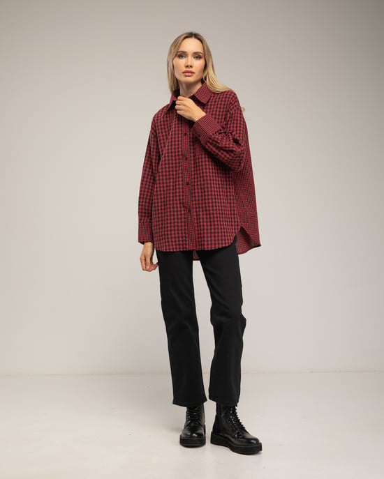 Camisa de cuadros vichy oversize - Image 4