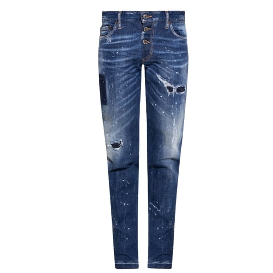 Vaqueros Ajustados Dsquared2 En Azul Marino - Image 1