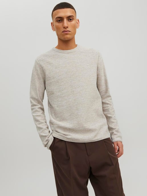 Jack & Jones Pullover Knit Crew Neck Beige - Image 2