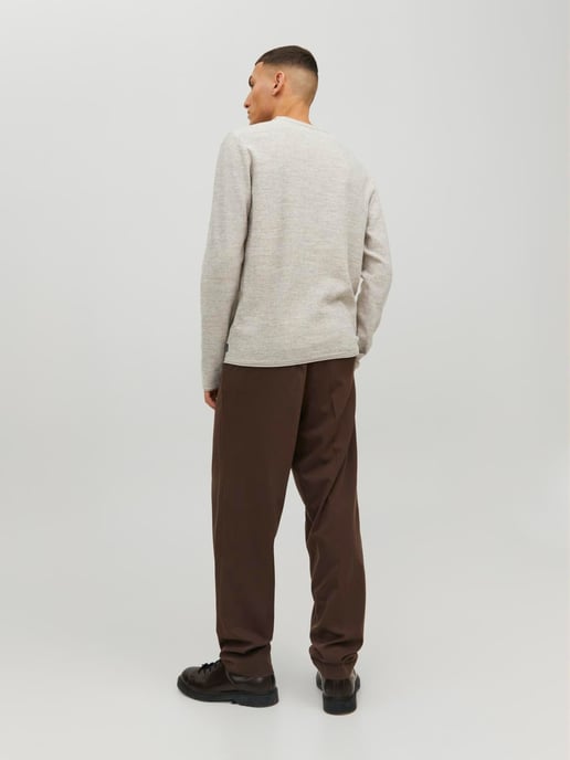 Jack & Jones Pullover Knit Crew Neck Beige - Image 3