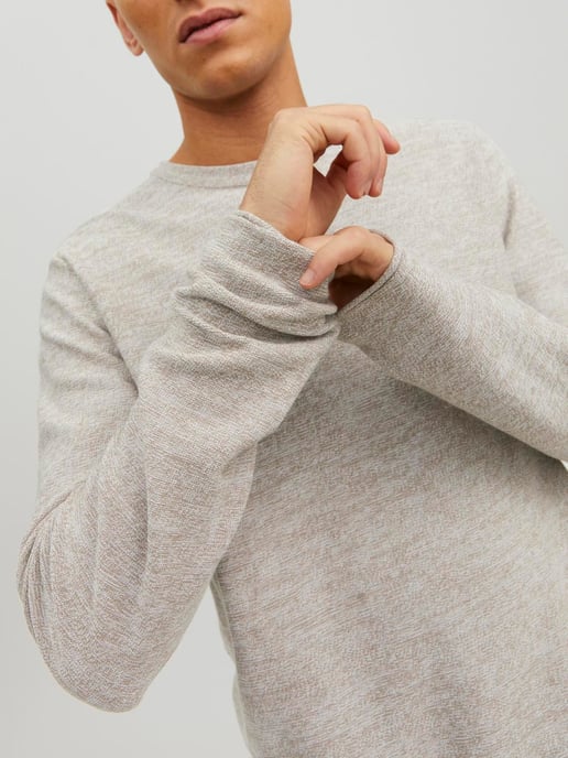 Jack & Jones Pullover Knit Crew Neck Beige - Image 5