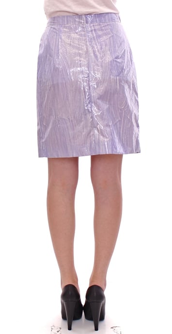 Falda Mini Envuelta Plisada Licia Florio Lavanda - Image 3