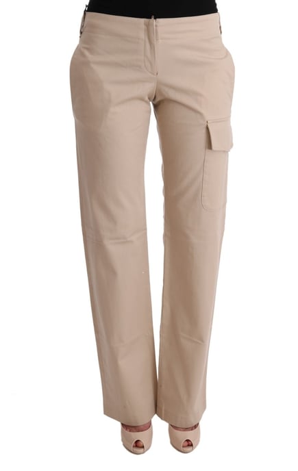 Pantalones Casuales Rectos Beige - Image 1