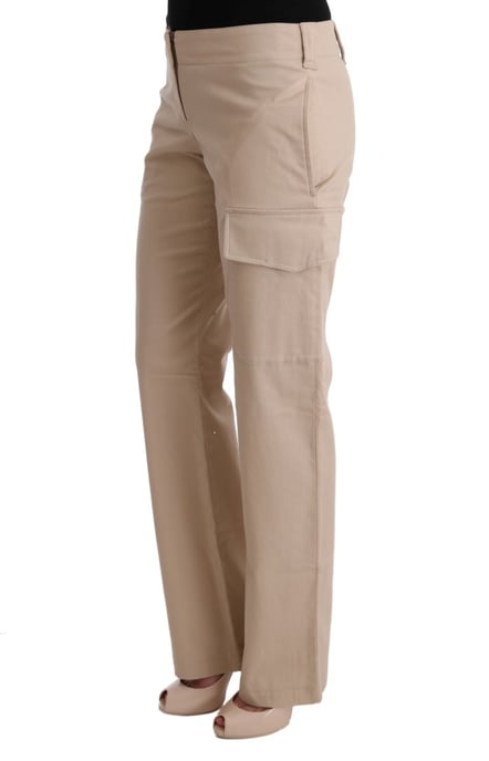 Pantalones Casuales Rectos Beige - Image 2