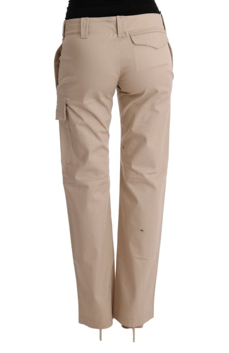 Pantalones Casuales Rectos Beige - Image 3