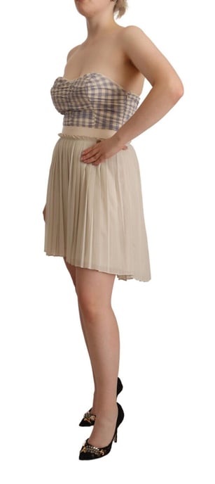 Vestido Aline Plisado Beige - Image 2