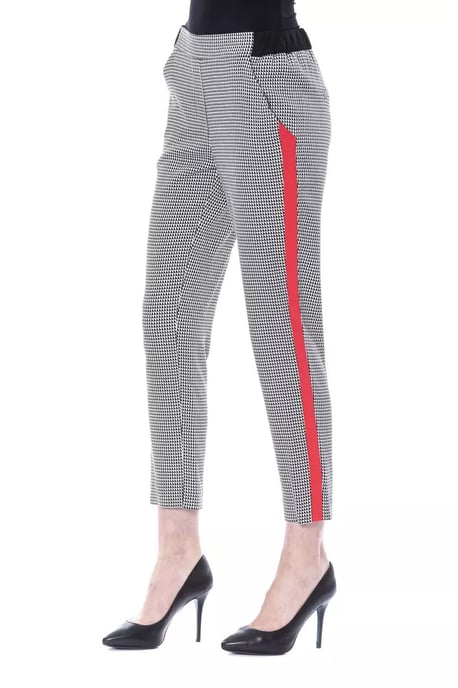 Pantalones Cortos de Houndstooth con Raya Roja en los Laterales - Image 2